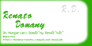 renato domany business card